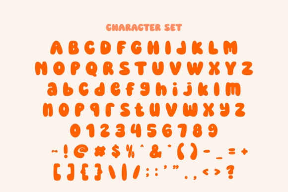 Pretty Bubble Font preview 2