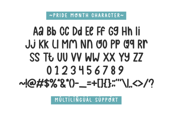 Pride Month Font preview 3