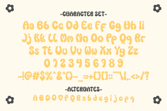 Puffy Bloom Font preview 2