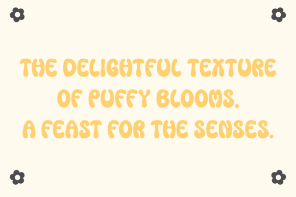 Puffy Bloom Font preview 3