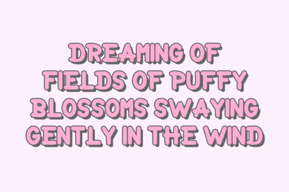 Puffy Blossom Font preview 3
