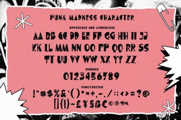 Punk Madness Font preview 3