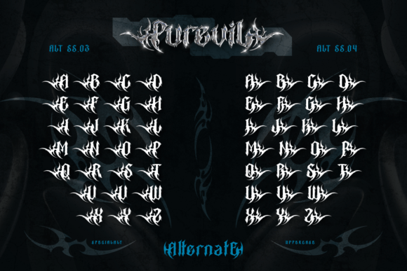 Purevil Font preview 4