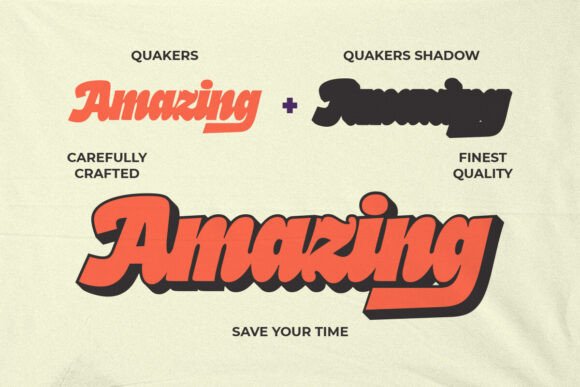 Quakers Font preview 4