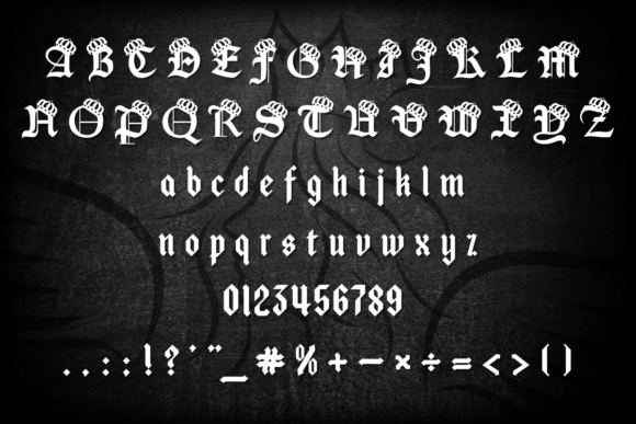 Queen Old English Font preview 2
