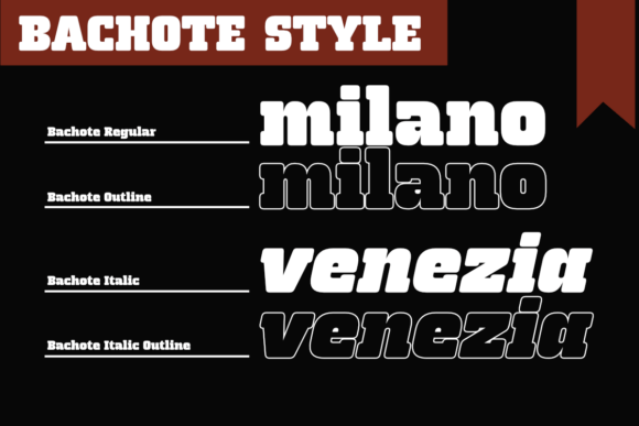 Bachote Font preview 3