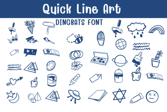 Quick Line Art Font