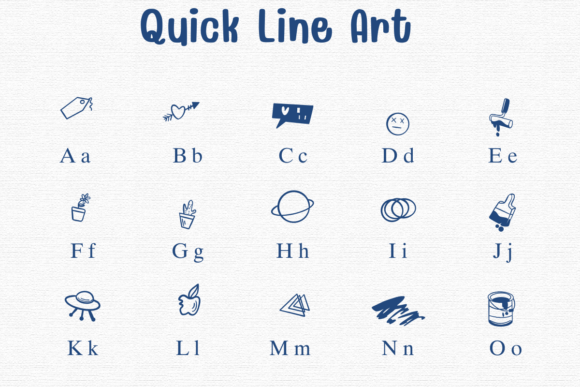 Quick Line Art Font preview 2