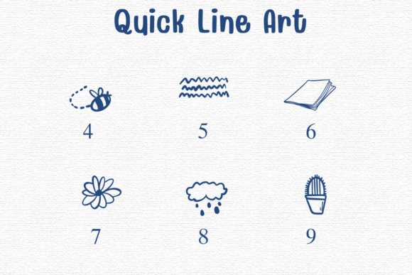 Quick Line Art Font preview 4