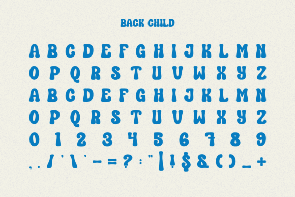Back Child Font preview 3