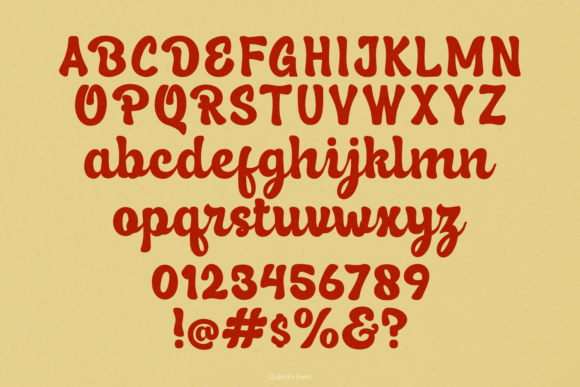 Quinols Font preview 4