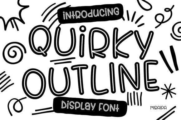 Quirky Outline Font Font