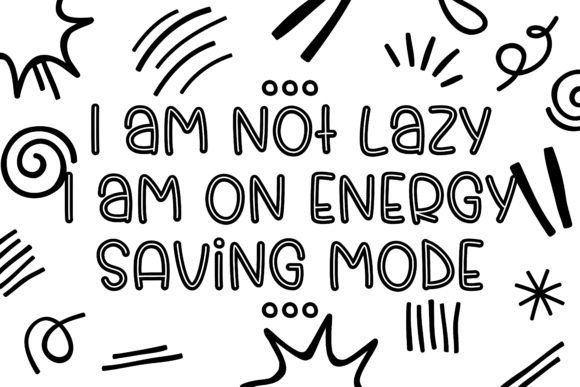 Quirky Outline Font Font preview 2