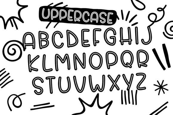 Quirky Outline Font Font preview 3