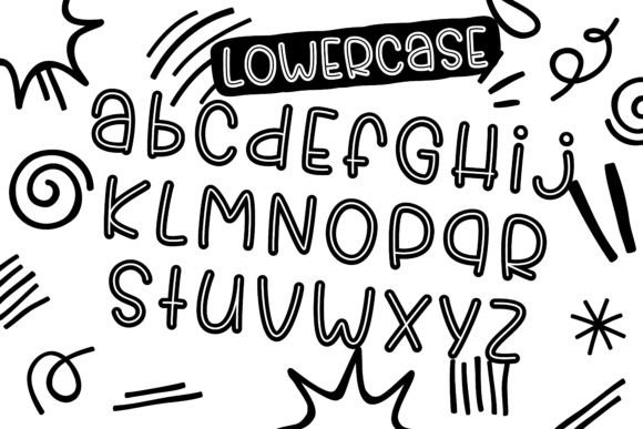 Quirky Outline Font Font preview 4