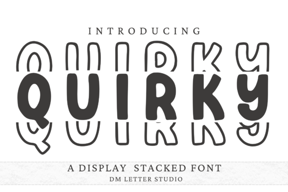 Quirky Stacked Font