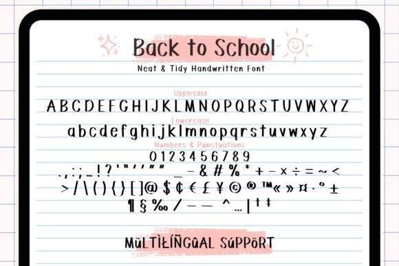 Back to School Font preview 3