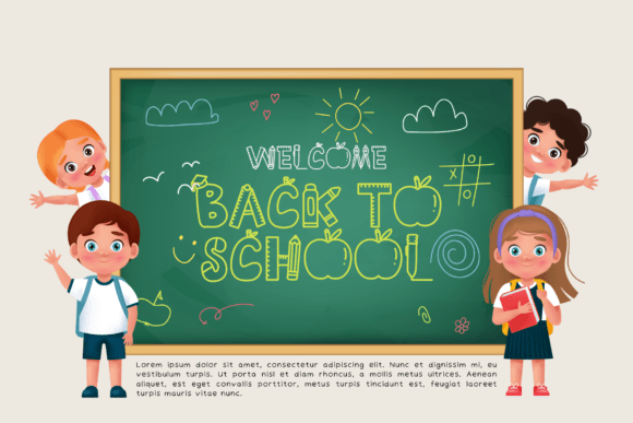Back to School Font preview 4