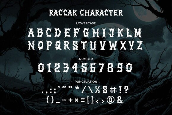 Raccak Font preview 2