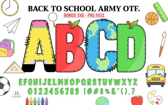 Back to School Army Font