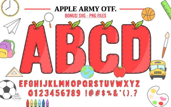 Back to School Army Font preview 2
