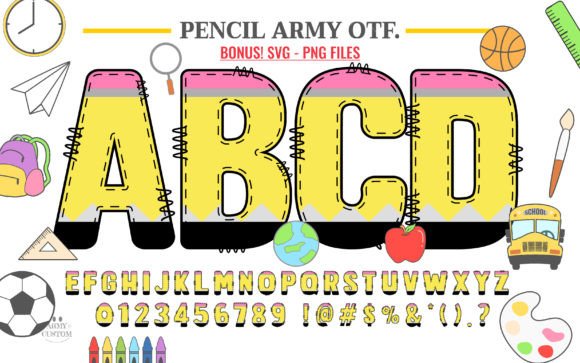 Back to School Army Font preview 3