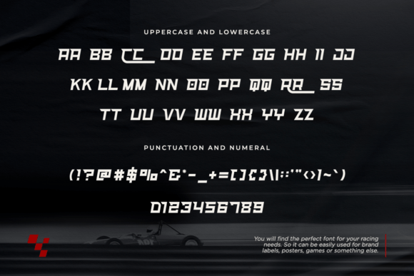 Racing Car Font preview 4