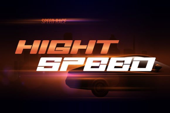 Racing Crime Font preview 3