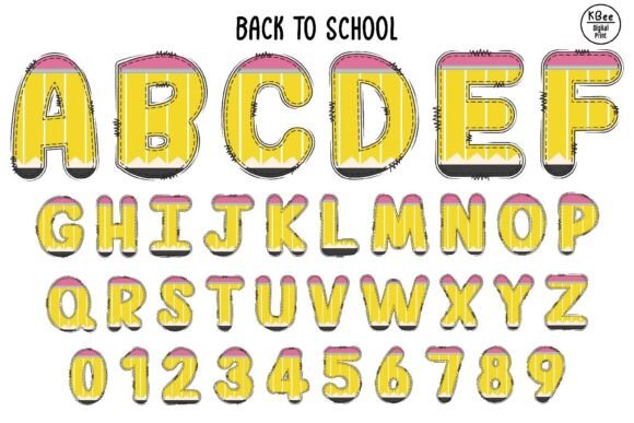 Back to School Doodle Font preview 2