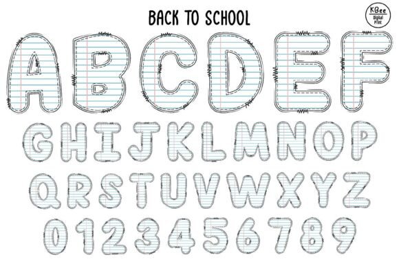 Back to School Doodle Font preview 3