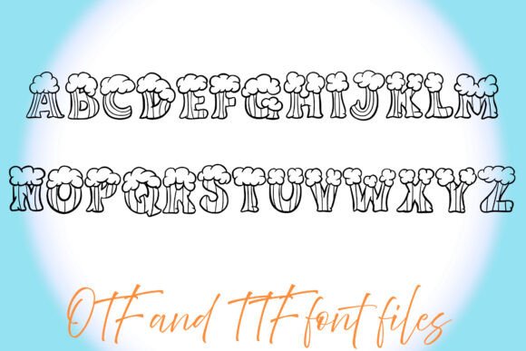 Rainbow Cloud Font preview 3