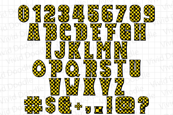 Rainbow Colorful Checker Font preview 2