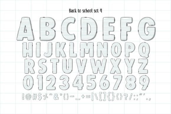 Back to School Set Font preview 4