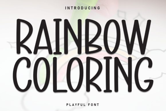 Rainbow Coloring Font