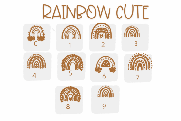 Rainbow Cute Font preview 4
