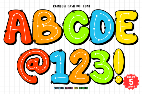 Rainbow Dash Dot Font
