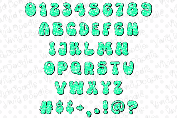 Rainbow Dot Neon Font preview 4