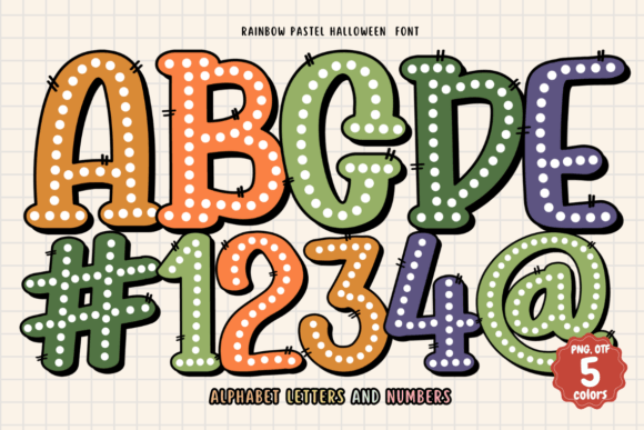 Rainbow Pastel Halloween Font