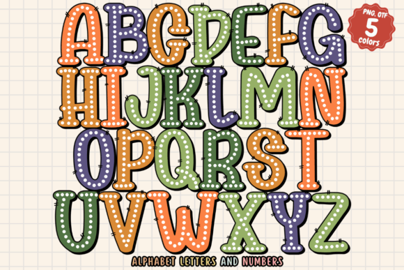 Rainbow Pastel Halloween Font preview 2