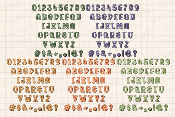 Rainbow Pastel Halloween Font preview 4