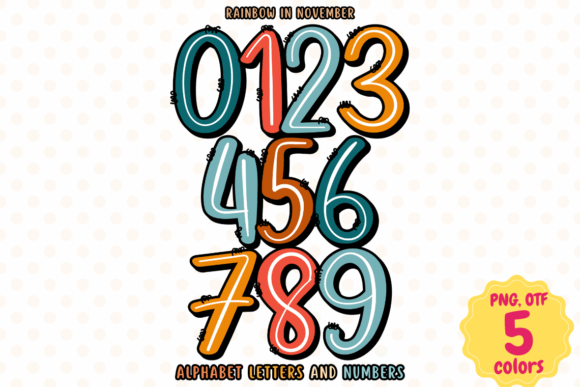 Rainbow in November Font preview 2