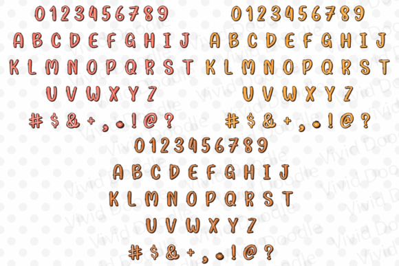 Rainbow in November Font preview 3