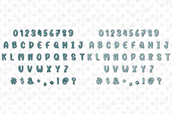 Rainbow in November Font preview 4