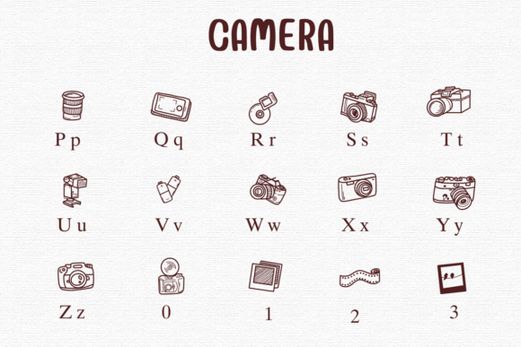 Camera Font preview 3