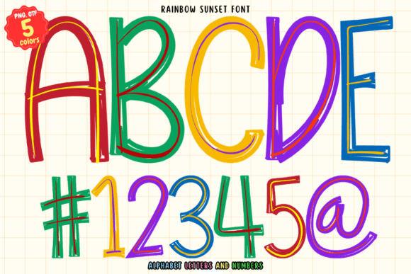 Rainbow Sunset Font