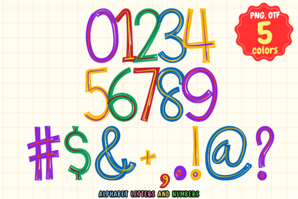 Rainbow Sunset Font preview 3