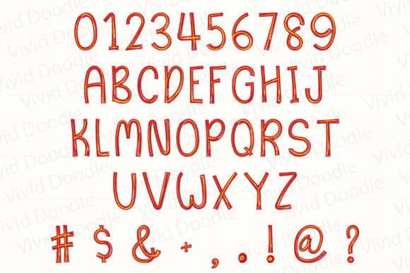 Rainbow Sunset Font preview 4