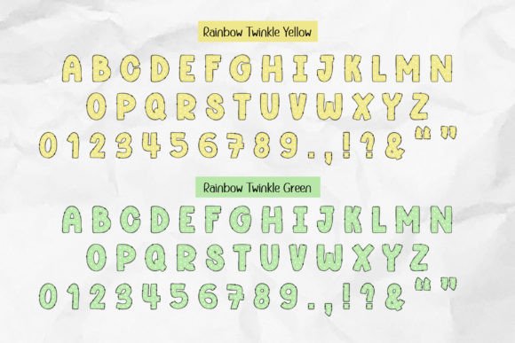 Rainbow Twinkle Font preview 4
