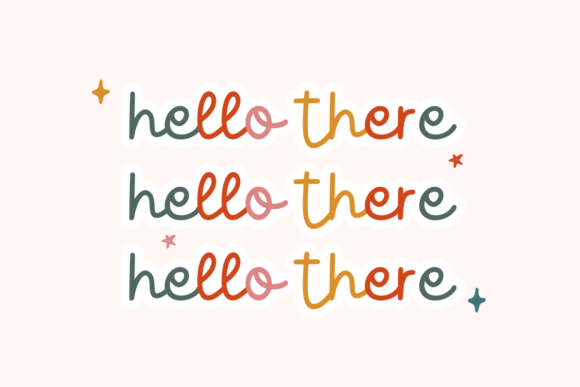 Rainbow Weekday Duo Font preview 2