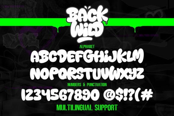 Back Wild Font preview 2